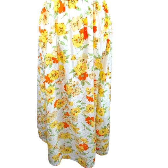 Faithfull the Brand Loucetta Dress Palermo Floral Orange Print Size Small 4 - Picture 5 of 9